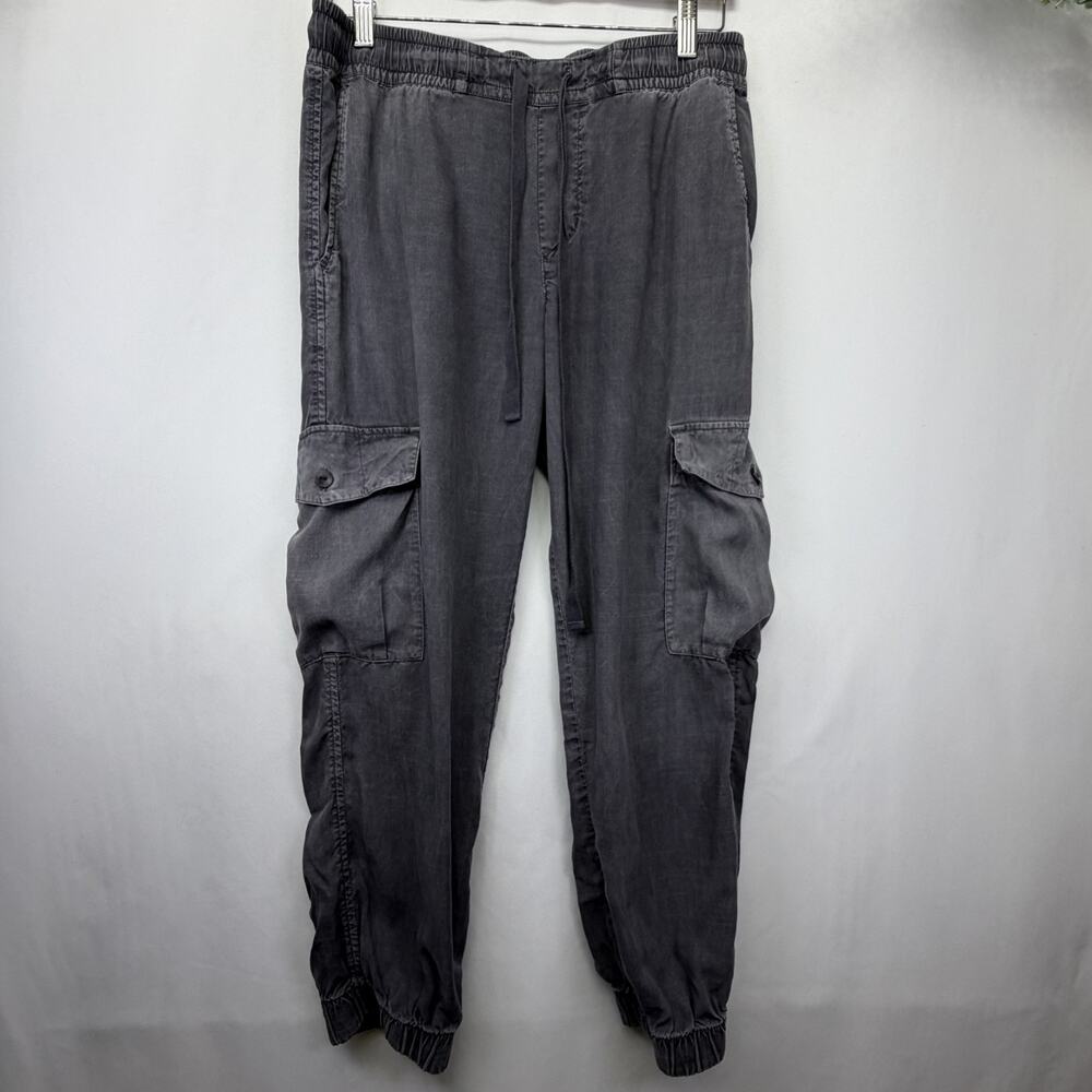 Cloth And Stone Women's Pants Small Gray Stretch Waist Tie Pockets